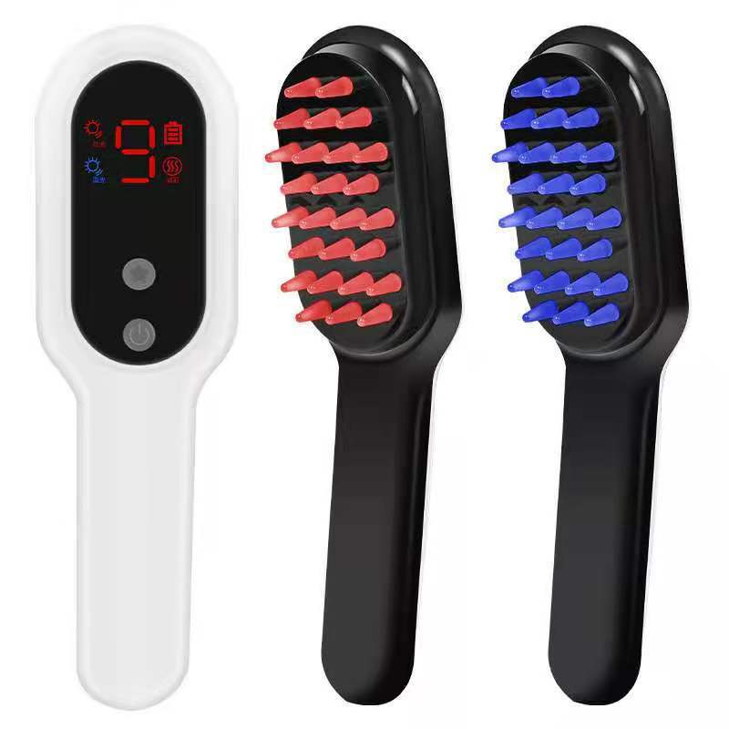 Brosse Électrique Révolutionnaire - Massage Cuir Chevelu et Thérapie Lumineuse