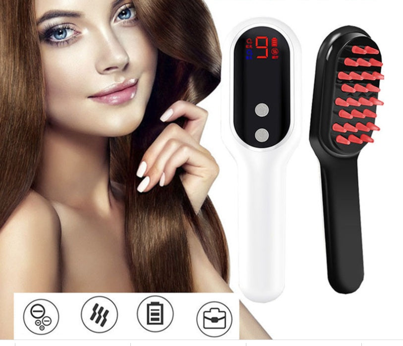 Brosse Électrique Révolutionnaire - Massage Cuir Chevelu et Thérapie Lumineuse
