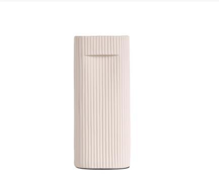 Vase Sculpture avec Lignes - Ornement Décoratif pour Sol ou Table