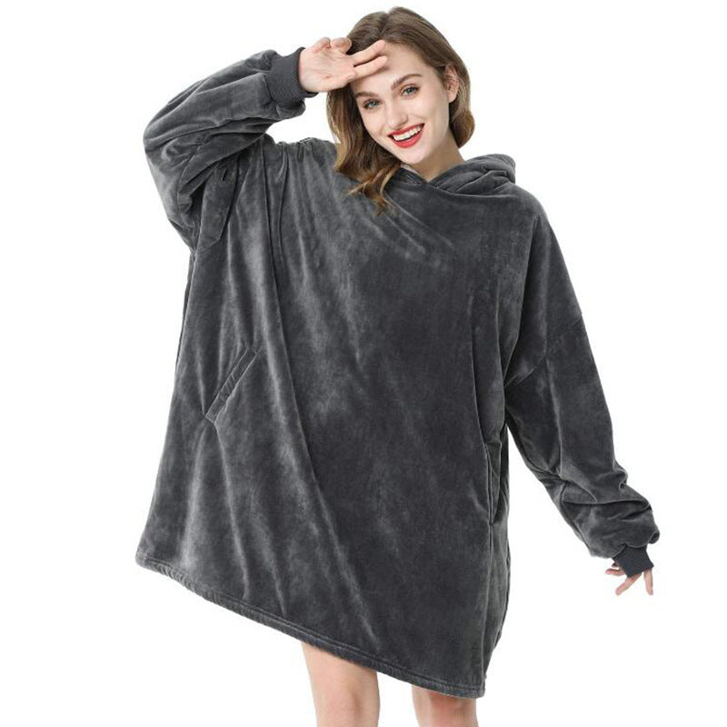 Pull Plaid à Capuche - Vêtement Décontracté et Confortable pour la Maison