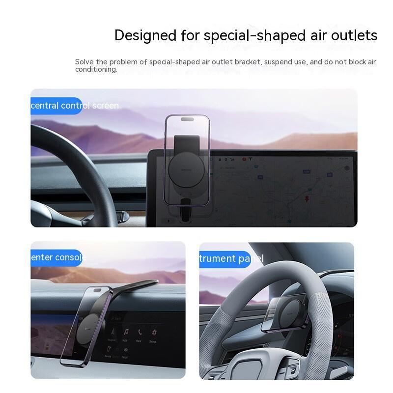 Support Magnétique Pliable avec Chargeur Sans fil 15W - L'Accessoire Ultime pour Votre Voiture
