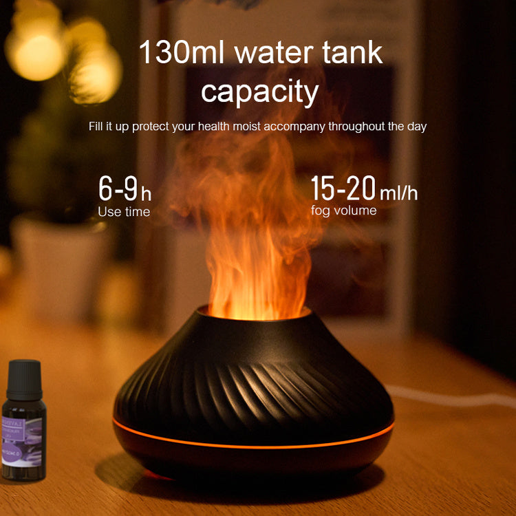 Humidificateur Flamme 130ML – Diffuseur d'Huiles Essentielles pour une Ambiance Chaleureuse et Relaxante
