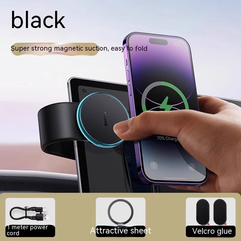 Support Magnétique Pliable avec Chargeur Sans fil 15W - L'Accessoire Ultime pour Votre Voiture