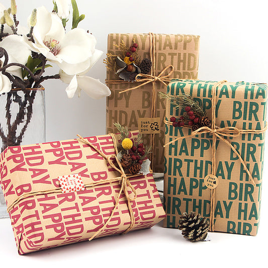 Papier Cadeau Kraft – Emballage Cadeau Élégant pour Anniversaires & Occasions Spéciales