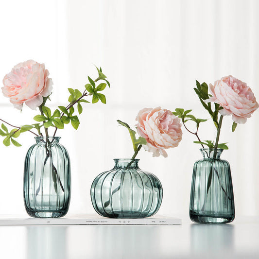 Mini Vase Transparent pour Arrangement Floral - Décoration Élégante et Colorée
