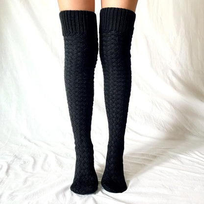Chaussettes Longues Tricotées à Enrouler - Confort et Chaleur pour l'Intérieur