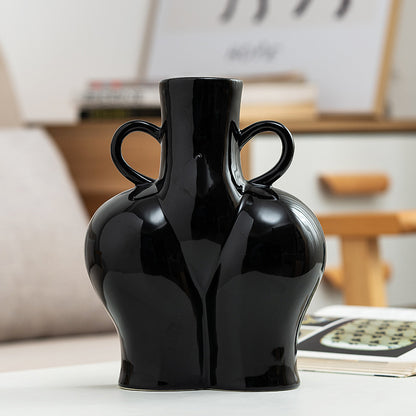 Vase Art Corporel Humain Artificiel - Arrangement Hydroponique pour Fleurs et Plantes