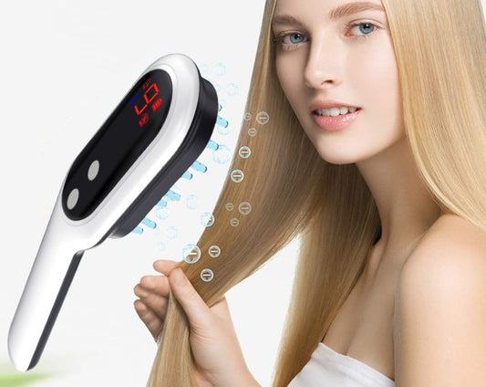 Brosse Électrique Révolutionnaire - Massage Cuir Chevelu et Thérapie Lumineuse