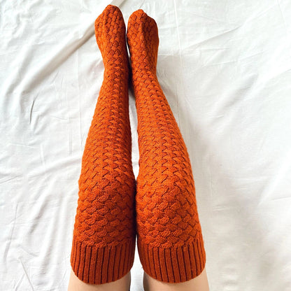 Chaussettes Longues Tricotées à Enrouler - Confort et Chaleur pour l'Intérieur