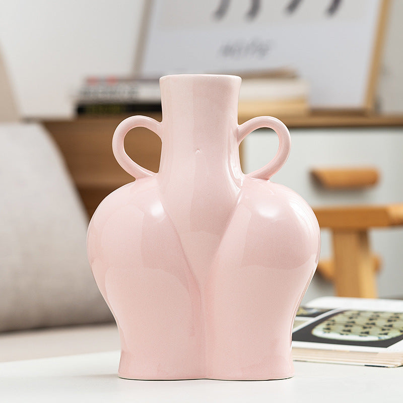 Vase Art Corporel Humain Artificiel - Arrangement Hydroponique pour Fleurs et Plantes