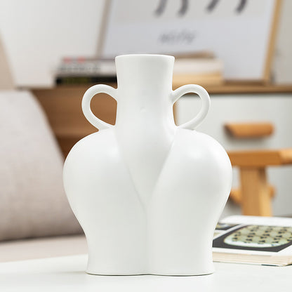 Vase Art Corporel Humain Artificiel - Arrangement Hydroponique pour Fleurs et Plantes