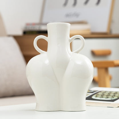 Vase Art Corporel Humain Artificiel - Arrangement Hydroponique pour Fleurs et Plantes